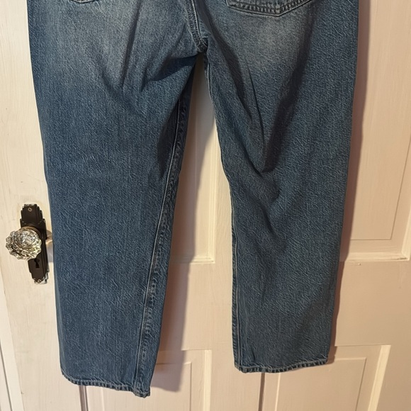 American Eagle 90's Boyfriend Women's Distressed Button Fly Denim Jeans Size 6 S - Picture 9 of 13